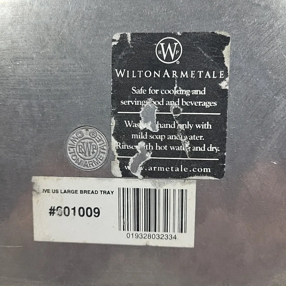 Wilton Armetale RWP Pewter Bread Tray Platter Give Us This Day Our Daily Bread